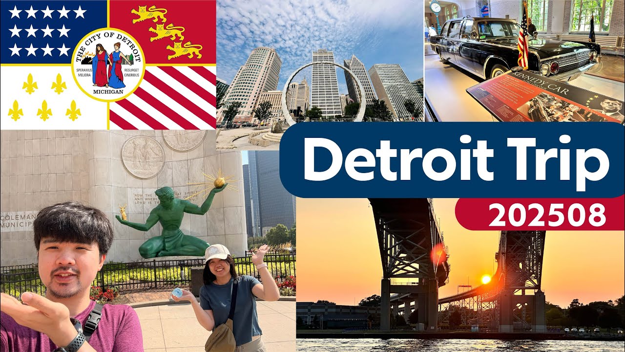 Detroit 2-day Trip🚗Toronto to Detroit Road Trip 202508 Sarnia Blue Water Bridge Henry Ford Museum 