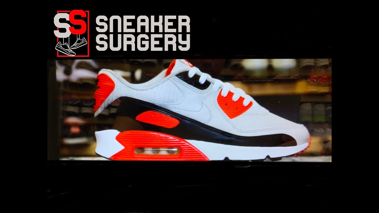 Sneaker Surgery - Nike Air Max 90 Infrared 2001 Full Restoration Incl. Soleswap