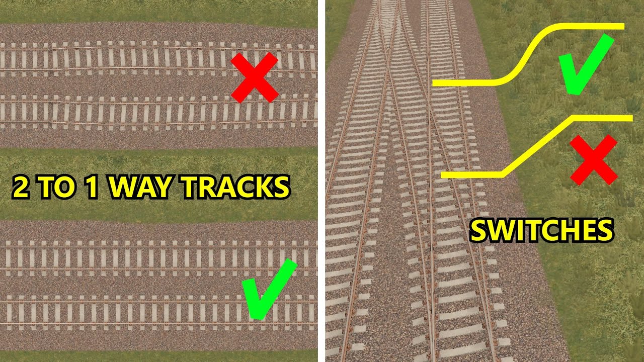 How to Quickly Build Perfect Railway Switches and Transitions - Cities: Skylines Tutorial