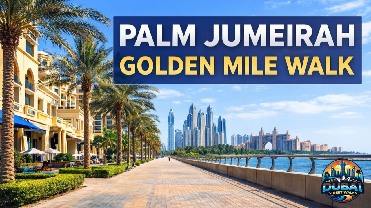 Golden Mile, Palm Jumeirah 4K | POV Walking Tour