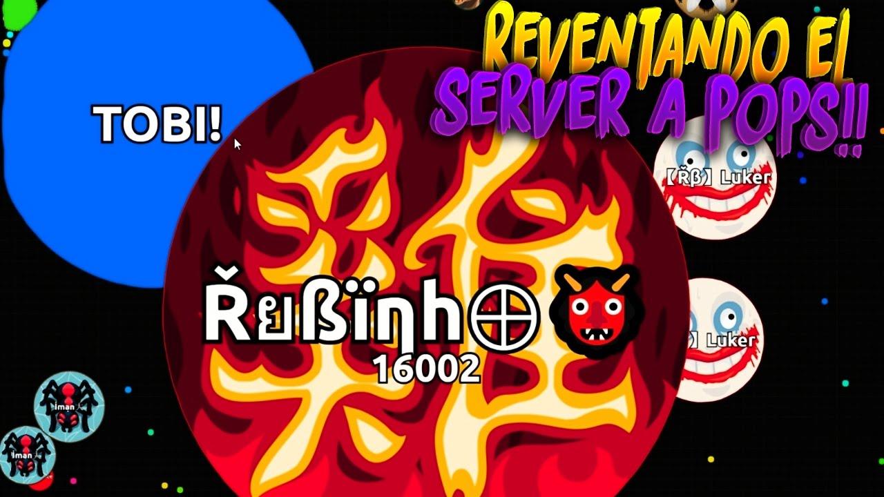 REVENTANDO el SERVER a POPS!! | Agar.io | Rubinho vlc