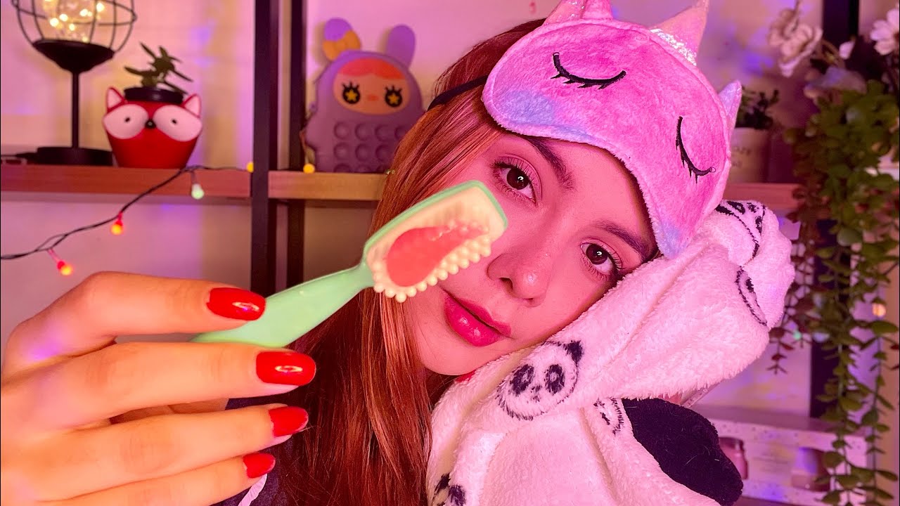 ASMR- VOU TE PREPARAR PARA DORMIR DELICADAMENTE (IMPOSSíVEL NÃO CAIR DE SONO)