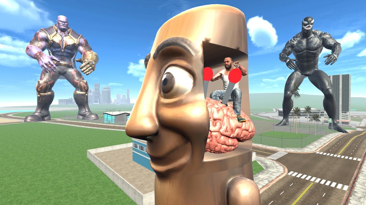 Franklin Found Robot Tung Tung Sahur In Indian Bike Driving 3d