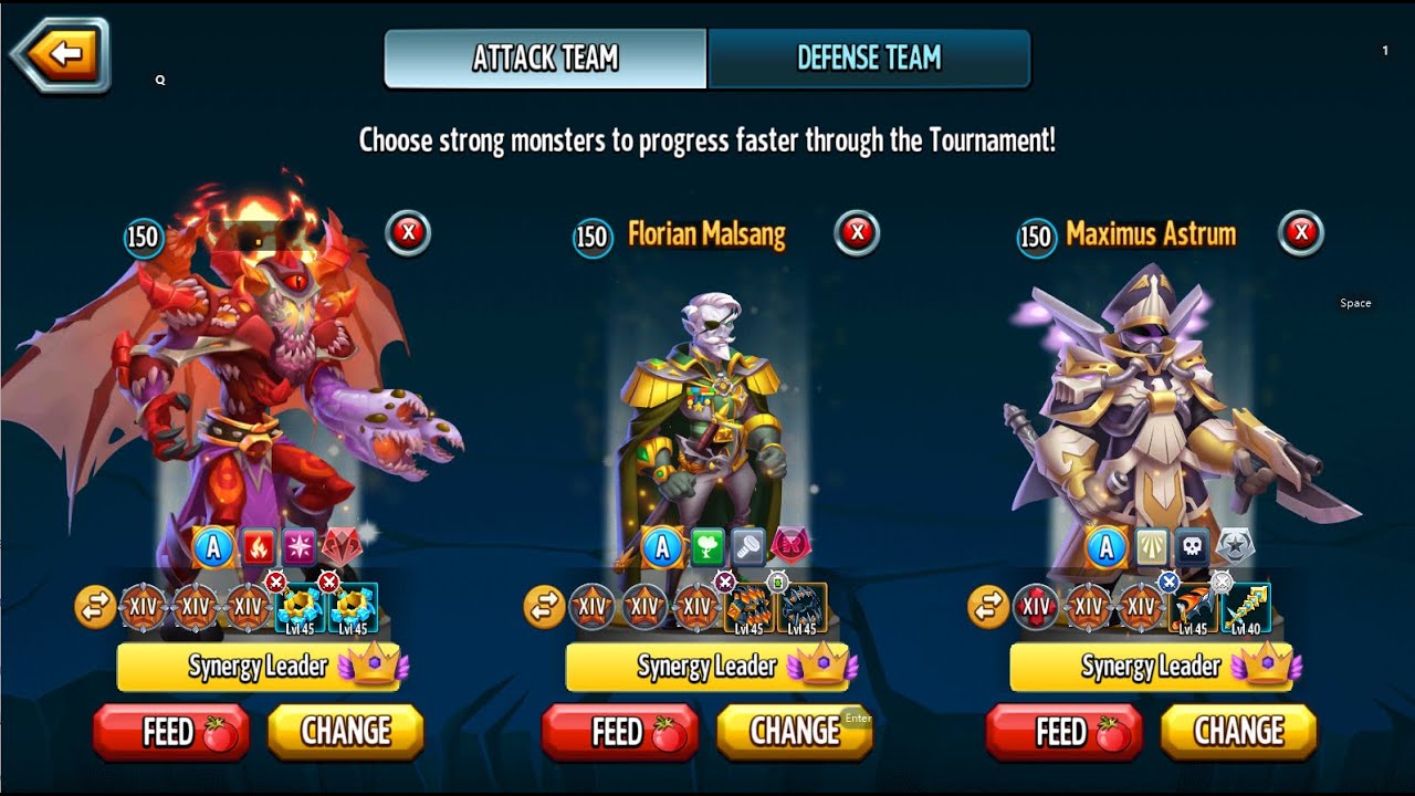 Monster Legends PvP using Florian Malsang, Maximus Astrum, Diabolus Hellbringer (Olympus)