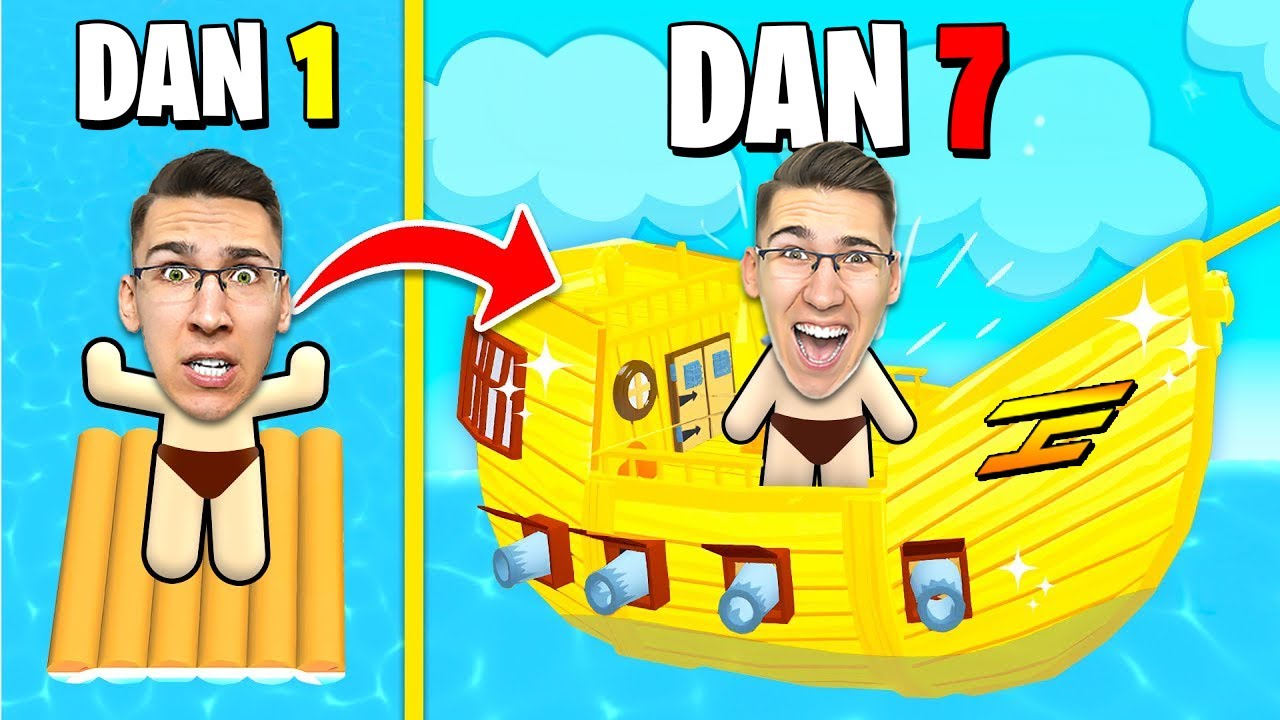 7 DANA PREŽIVLJAVAM U OKEANU U ROBLOXU!!