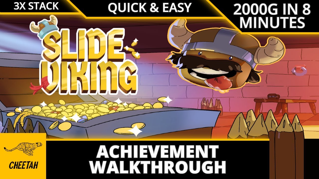 Slide Viking - Achievement Walkthrough (2000G IN 8 MINUTES) EASY 6000G STACK