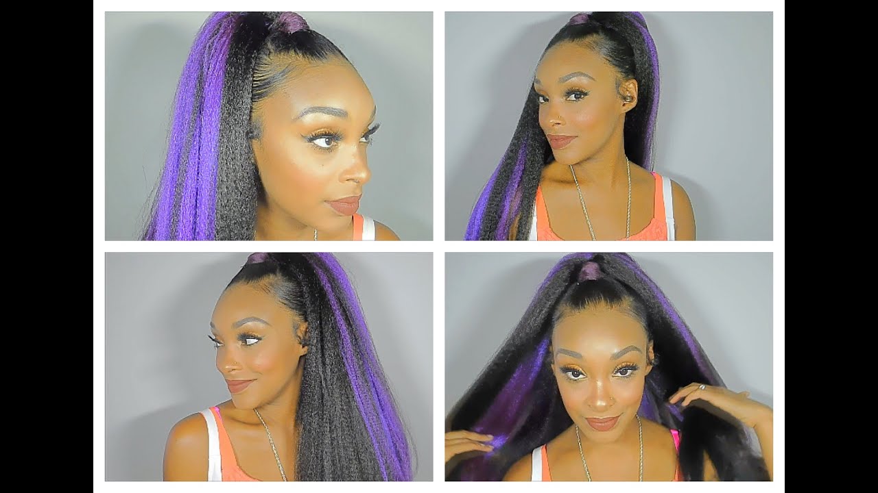 Faux Nicki Minaj Inspired High Ponytail Tutorial Using 100% Kanekalon Braiding Hair