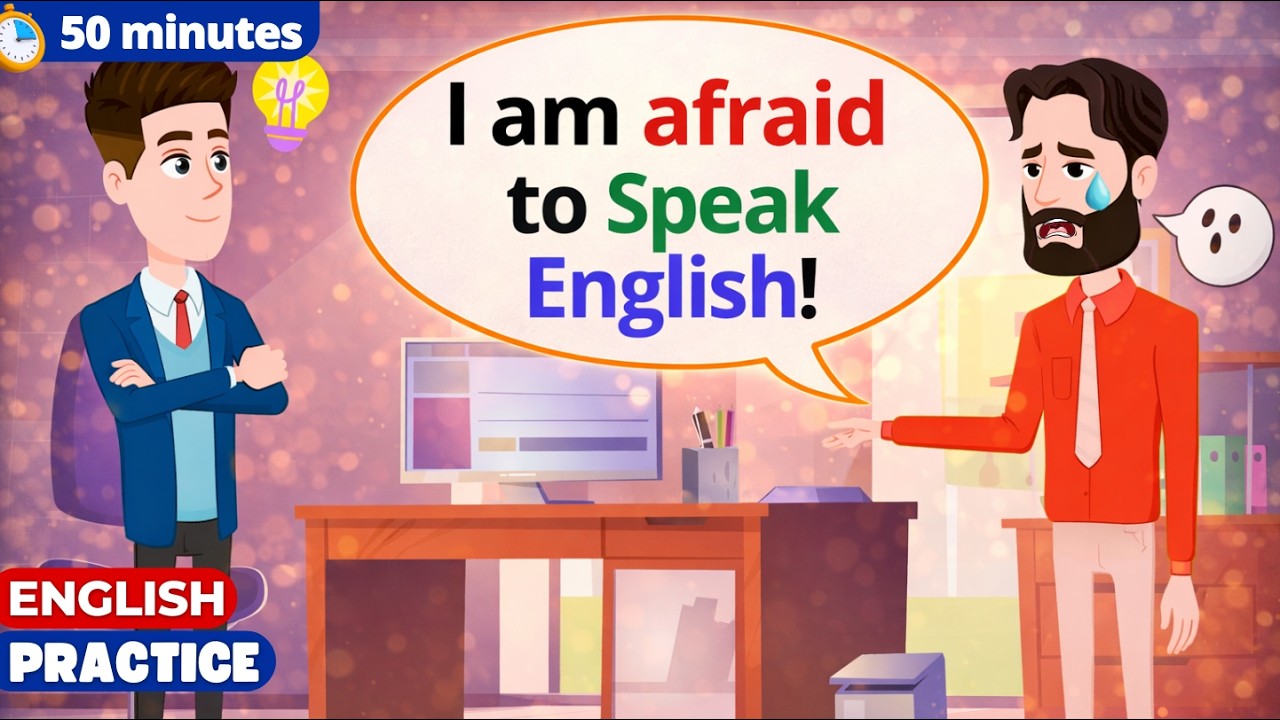 50 MINUTES of English Conversation Dialogues Listening Practice for Beginners | A1–A2