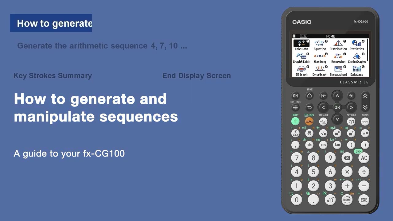 Sequences on the fx-CG100