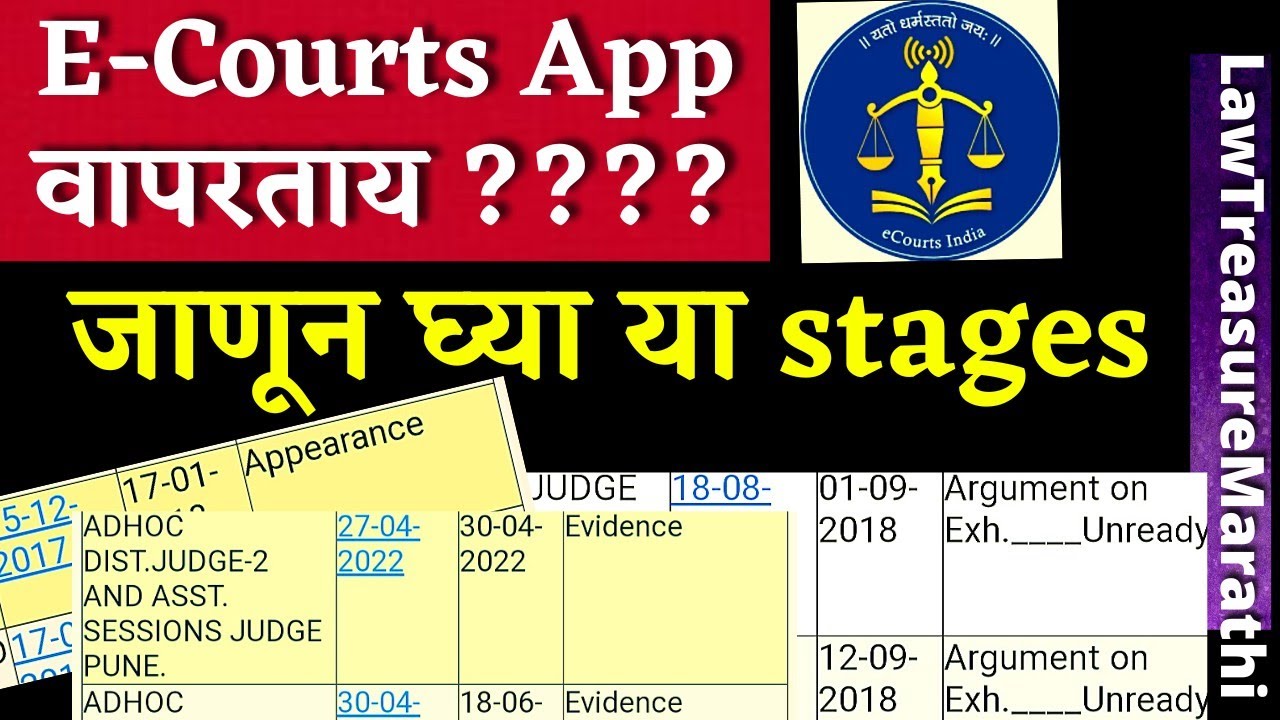 Ecourts services|Ecourts Services Mobile App|Online Case Status|LTMARATHI