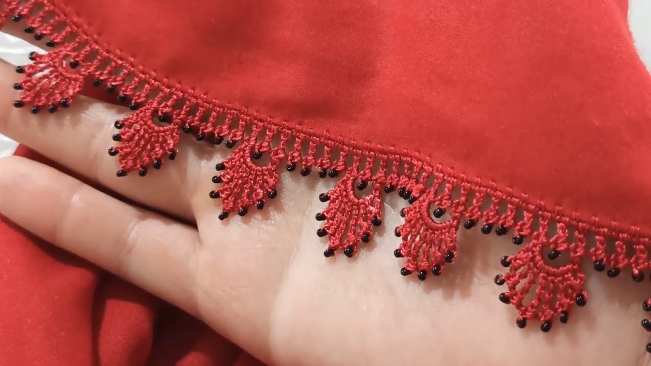 Kum Boncuklu Tığ Oya Modeli 97