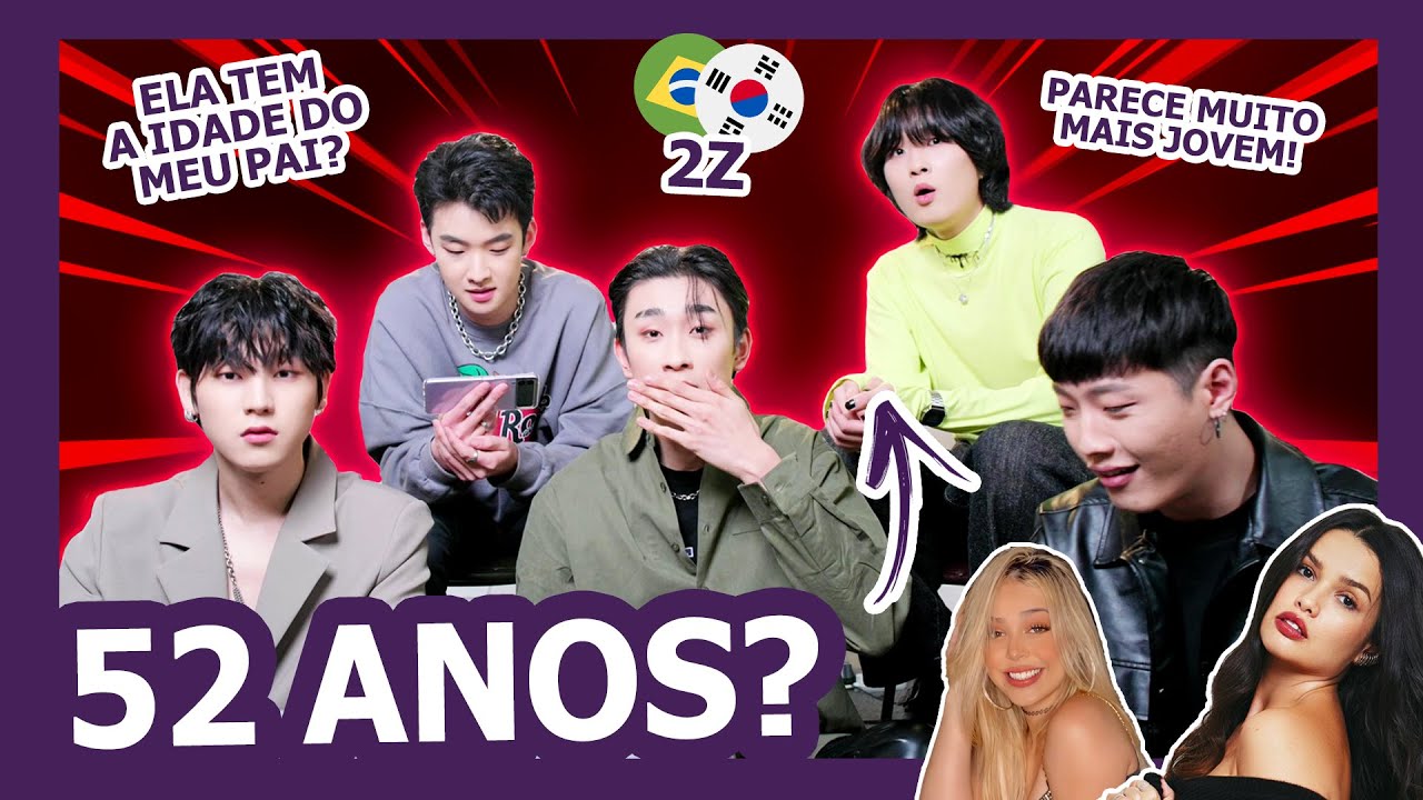 ARTISTAS COREANOS adivinham IDADE de FAMOSAS BRASILEIRAS feat. 2Z