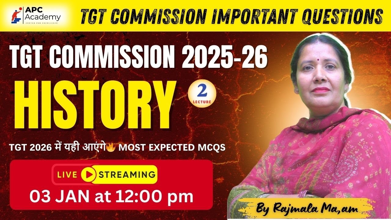 TGT || HISTORY || P - 2 Most Important Questions + PYQ #hptgt2025 #apcacademy #hprca