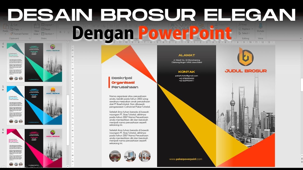 Cara Membuat Desain Brosur Keren dan Simple dengan PowerPoint