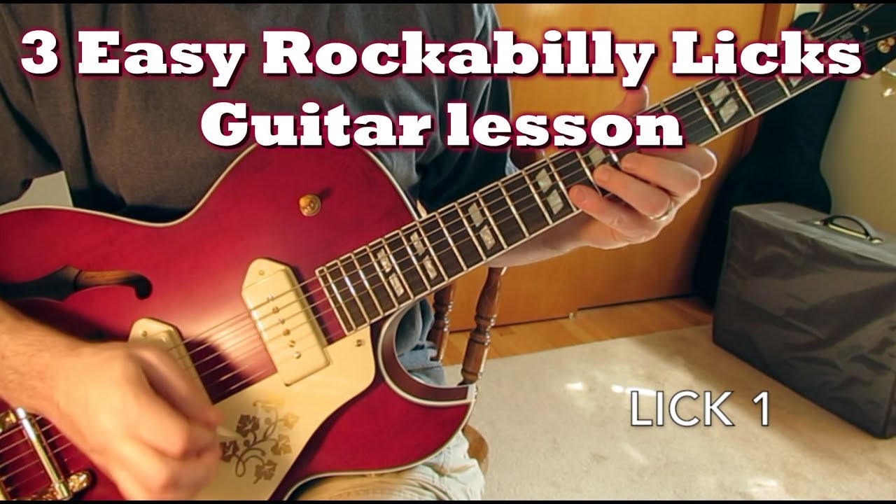 3 Easy Rockabilly Licks in A - lesson by Tom Conlon