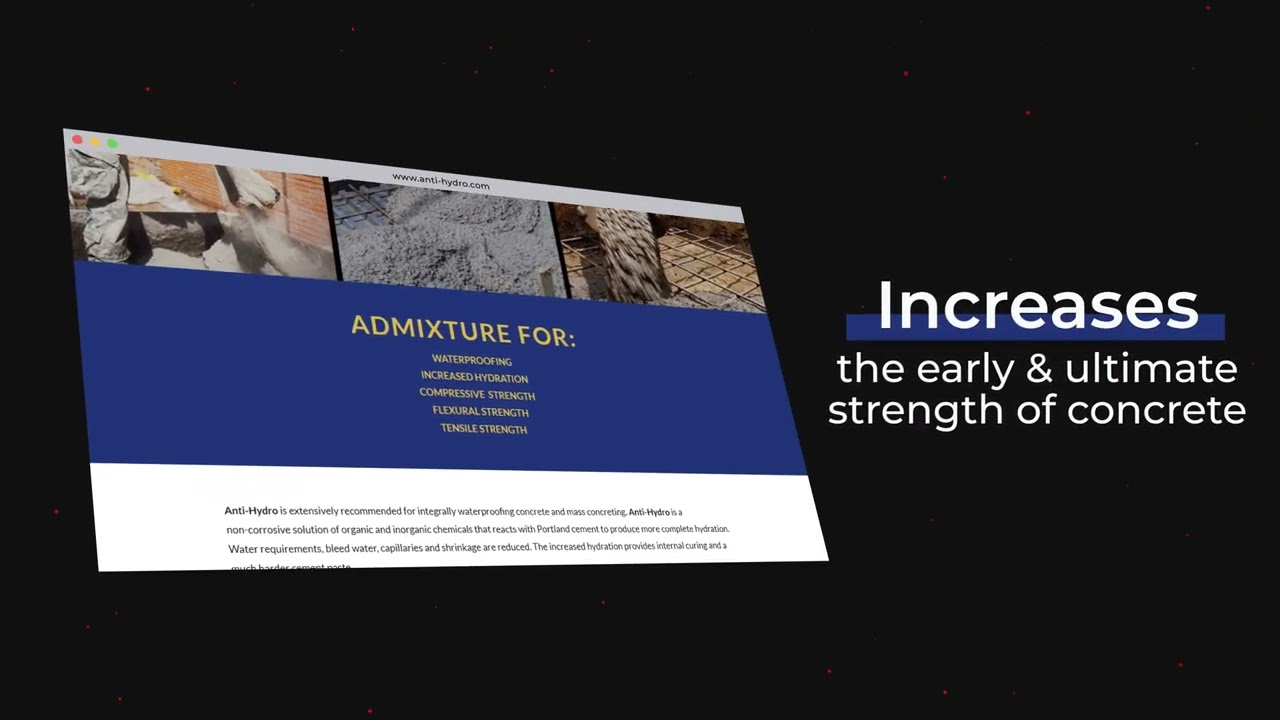 Waterproof Concrete Additive | Anti Hydro