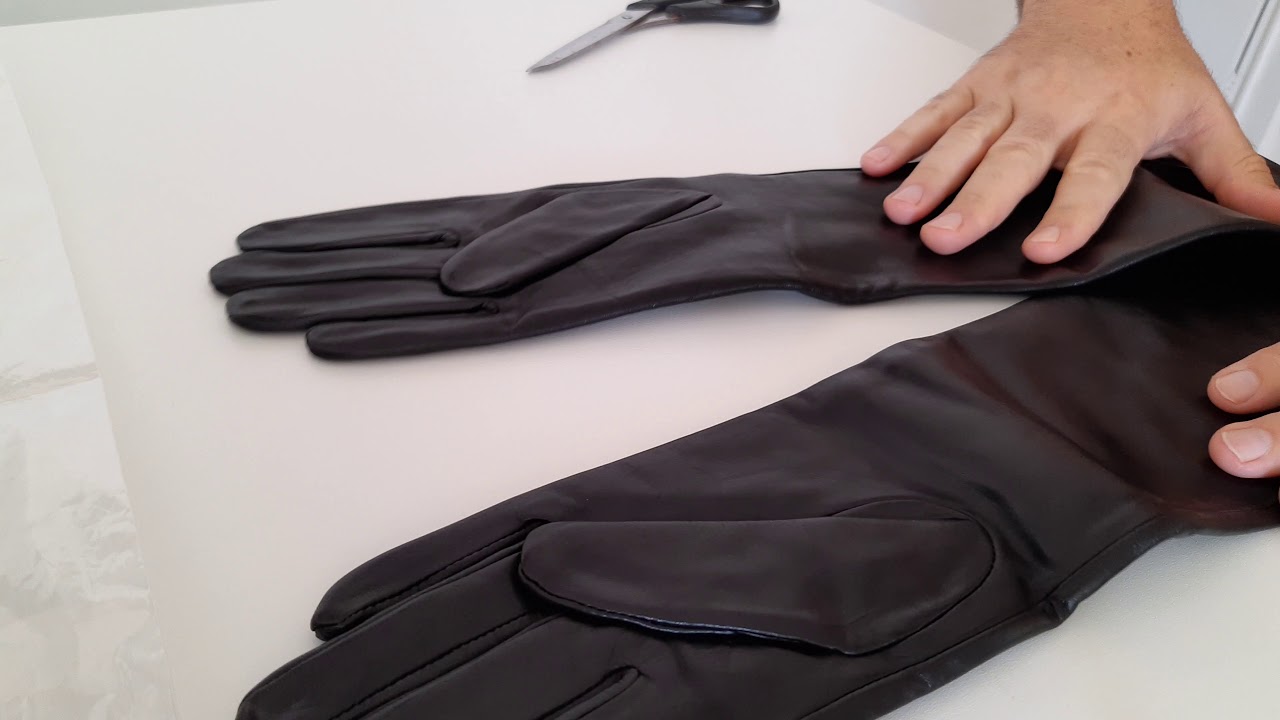 Unpacking my new long leather gloves. (ASMR)