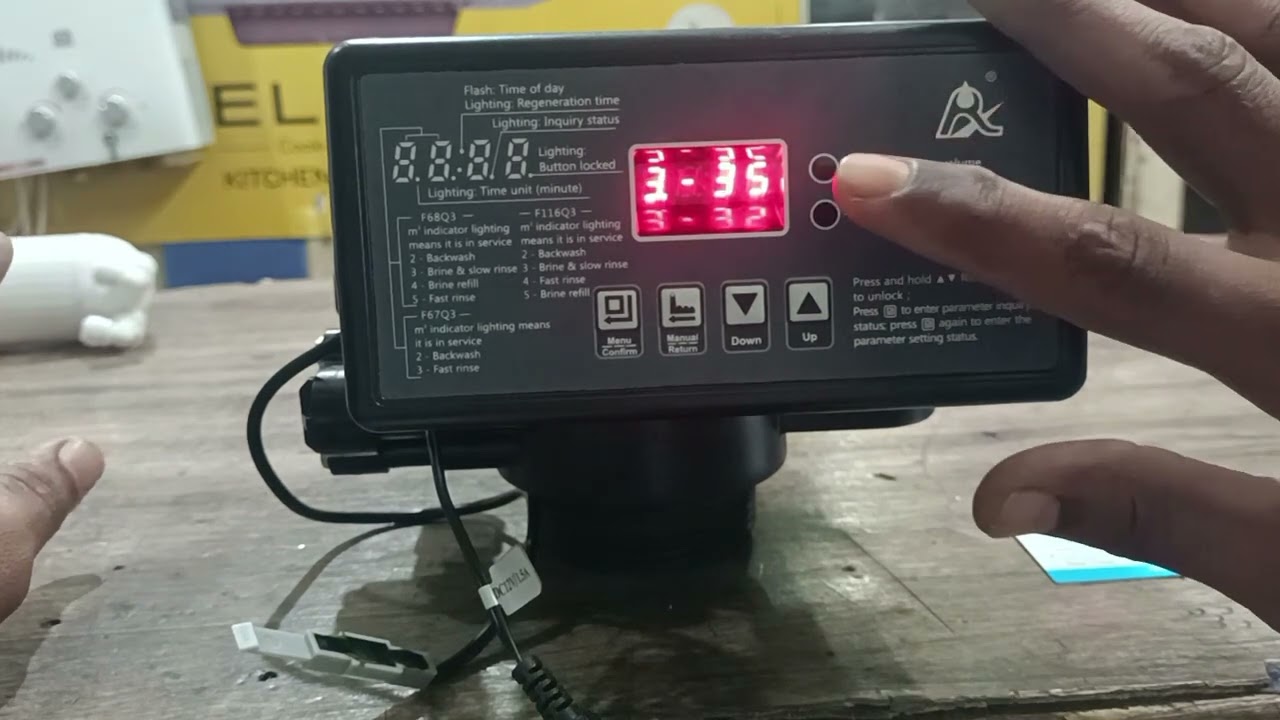 F116Q3 AUTOMATIC WATER SOFTENER MULTIPORT VALVE MANUAL RECHARGE/REGENERATION