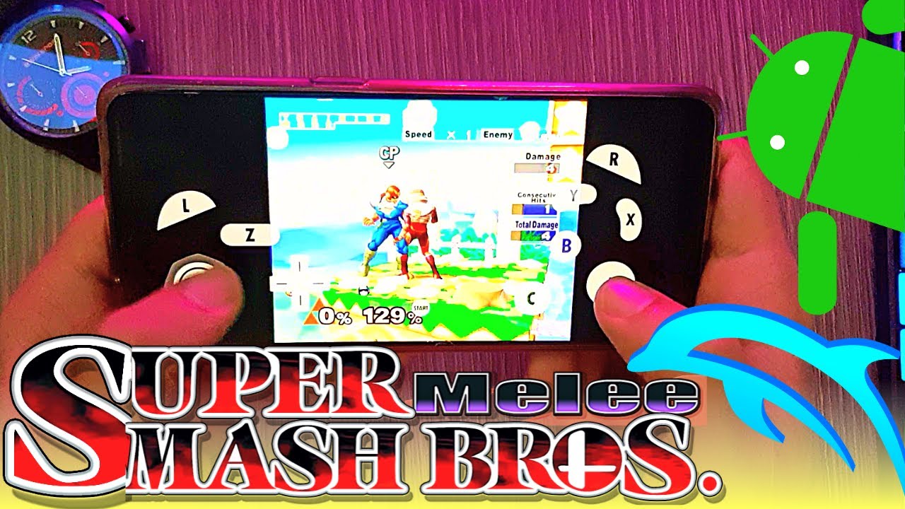 Super Smash Bros Melee Gamecube Android - Dolphin Emulator Mobile - Gameplay - 2022