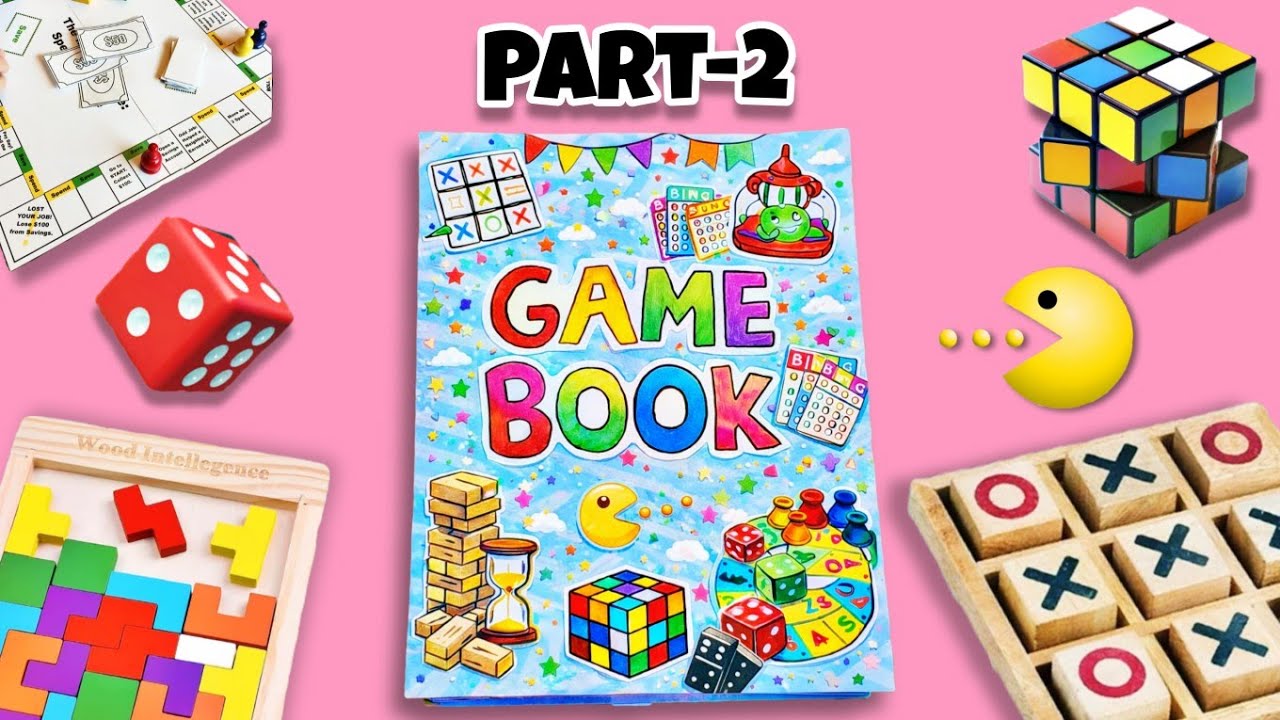 7 DIY Game's in a Book (Part-2) 🎯DIY easy paper game's !