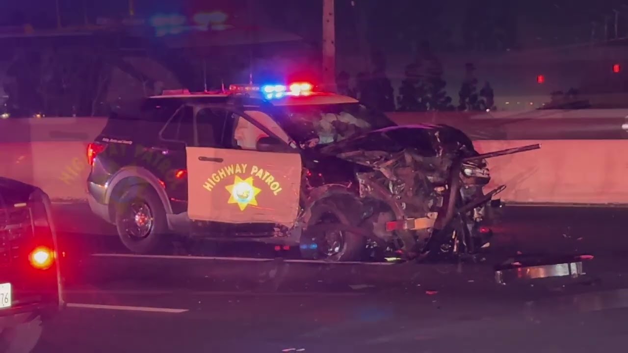 CHP UNIT CRASHES WHILE LOOKING FOR WRONG WAY DRIVER