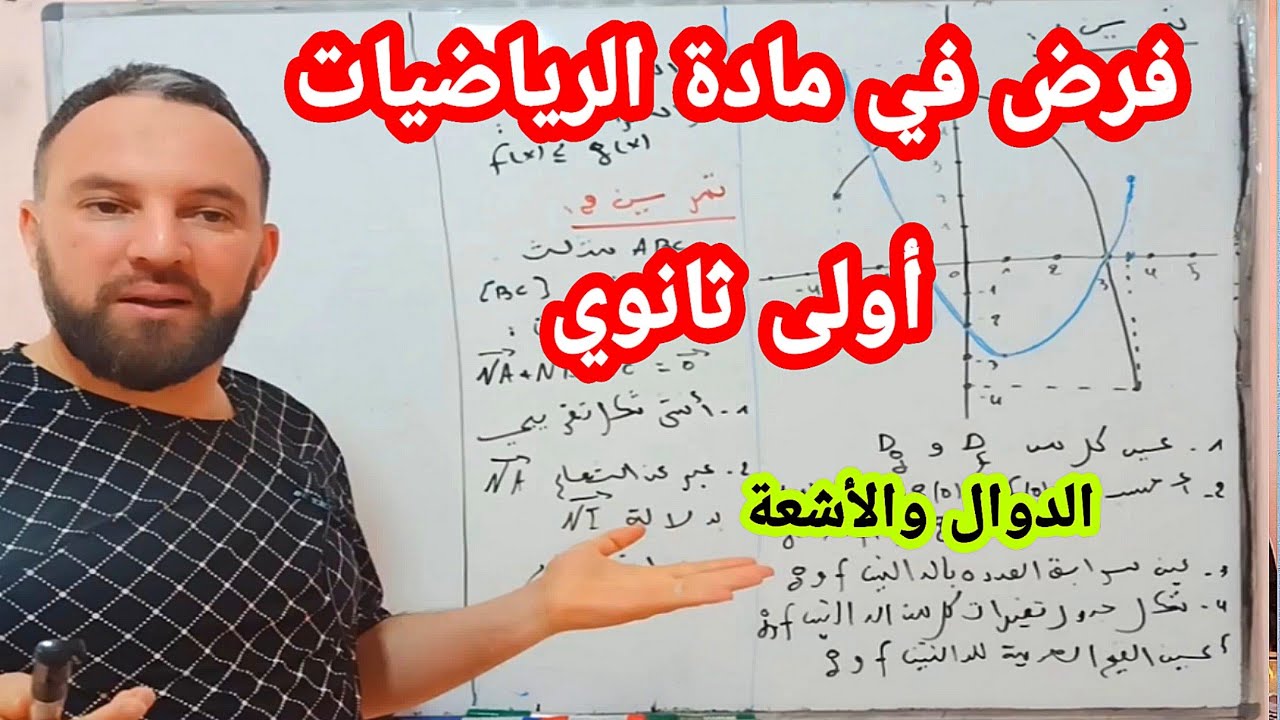 فرض مقترح بقوة للثلاثي الثاني  في مادة الرياضيات أولى ثانوي رقم 2