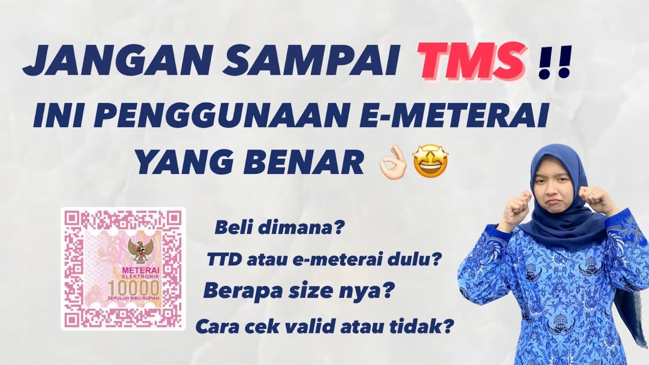 JANGAN SAMPAI TMS! INI PENGGUNAAN E-METERAI YANG BENAR🤩 #cpns2023 #administrasicpns