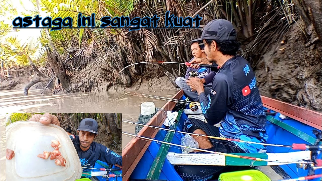 tarikan kuat bertenaga sampai diseret kebawah perahu umpan dan spot terbaik mancing udang galah