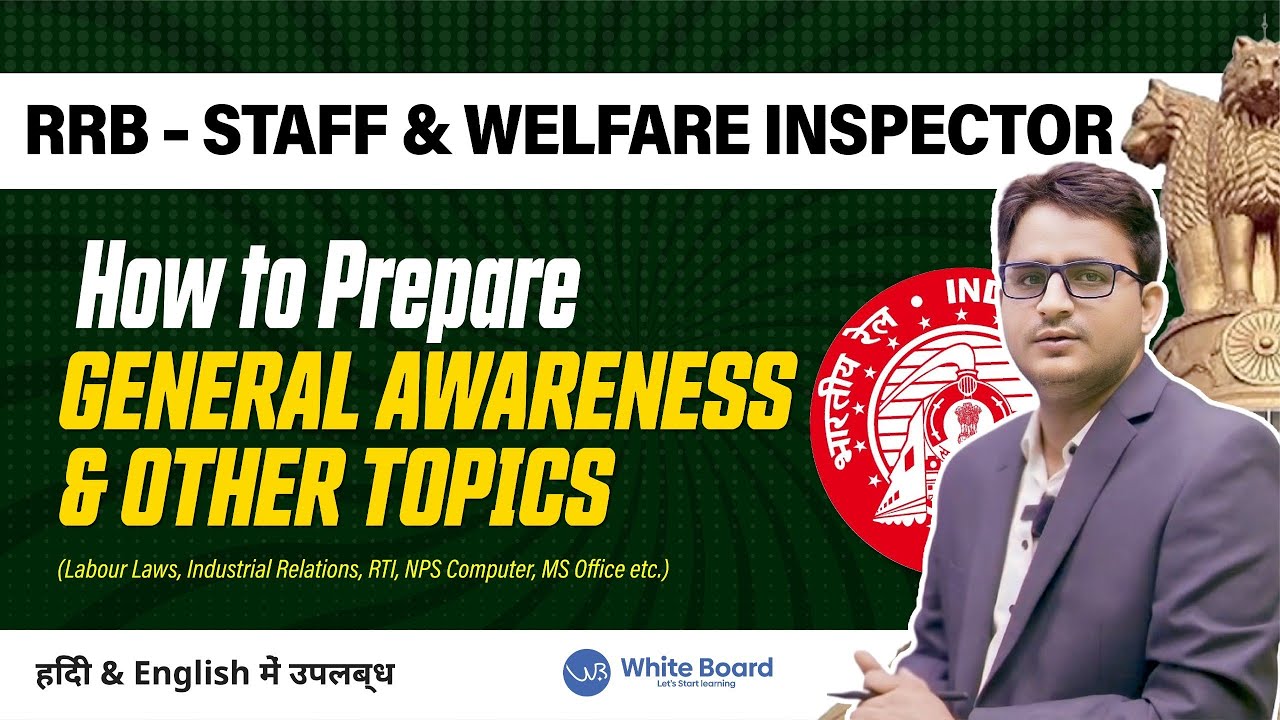 RRB-Staff & Welfare Inspector Exam || General Awareness Preparation & PYQs #viralvideo#rrb #upsc