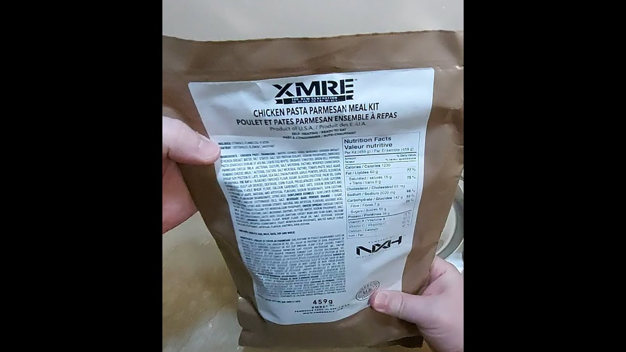 XMRE Chicken Pasta Parmesan Taste Test / Review 2021