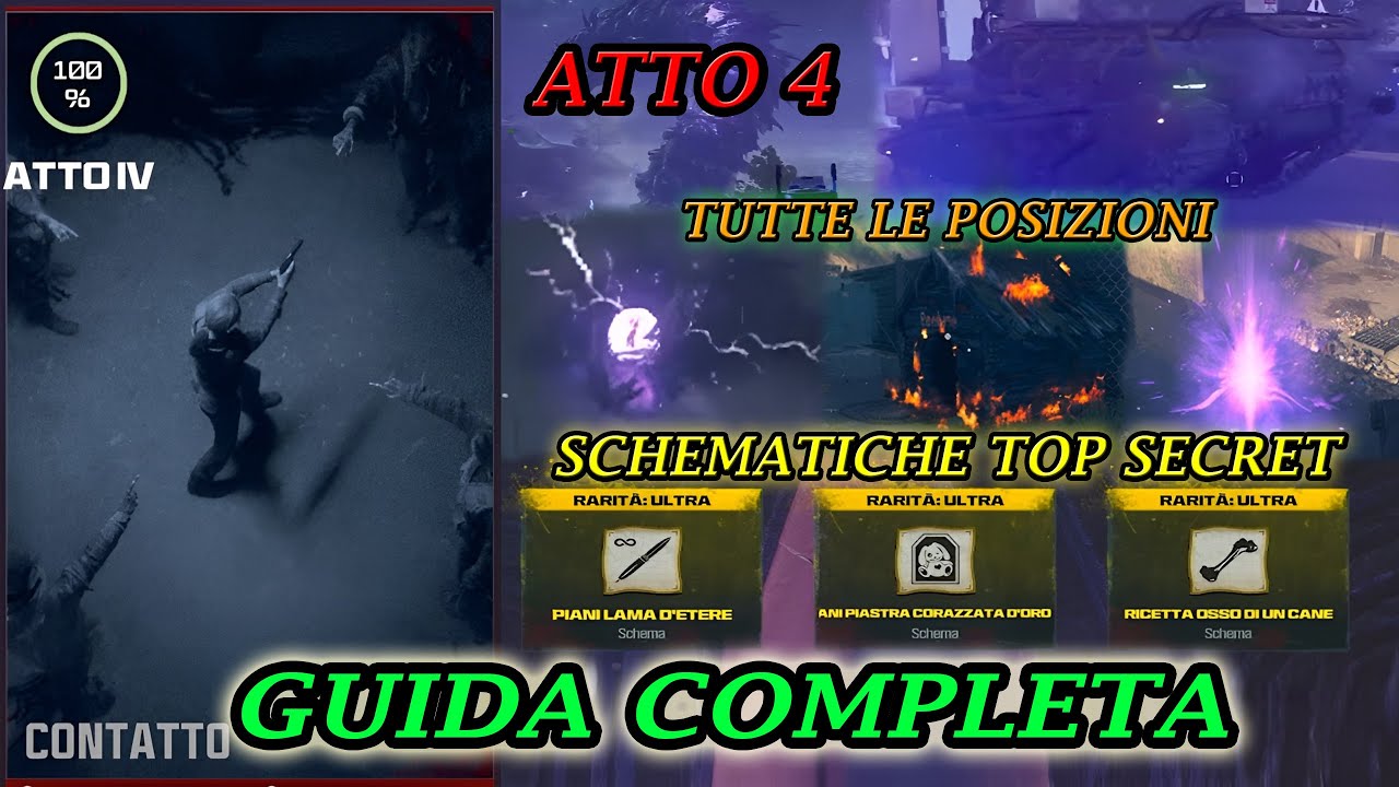 GUIDA COMPLETA ATTO 4 + Easter Egg ETERE OSCURO S1 / SCHEMI Top Secret GARANTITI MW3 Zombie Ita MWZ