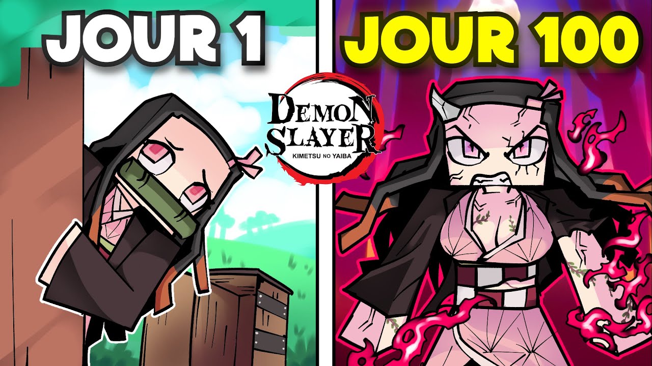 J'AI SURVÉCU 100 JOURS en tant que NEZUKO dans MINECRAFT DEMON SLAYER !