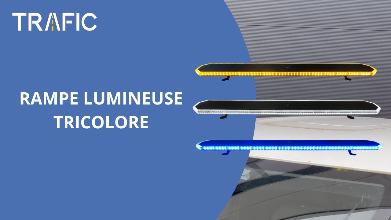 Rampe lumineuse tricolore : orange, bleu et blanc