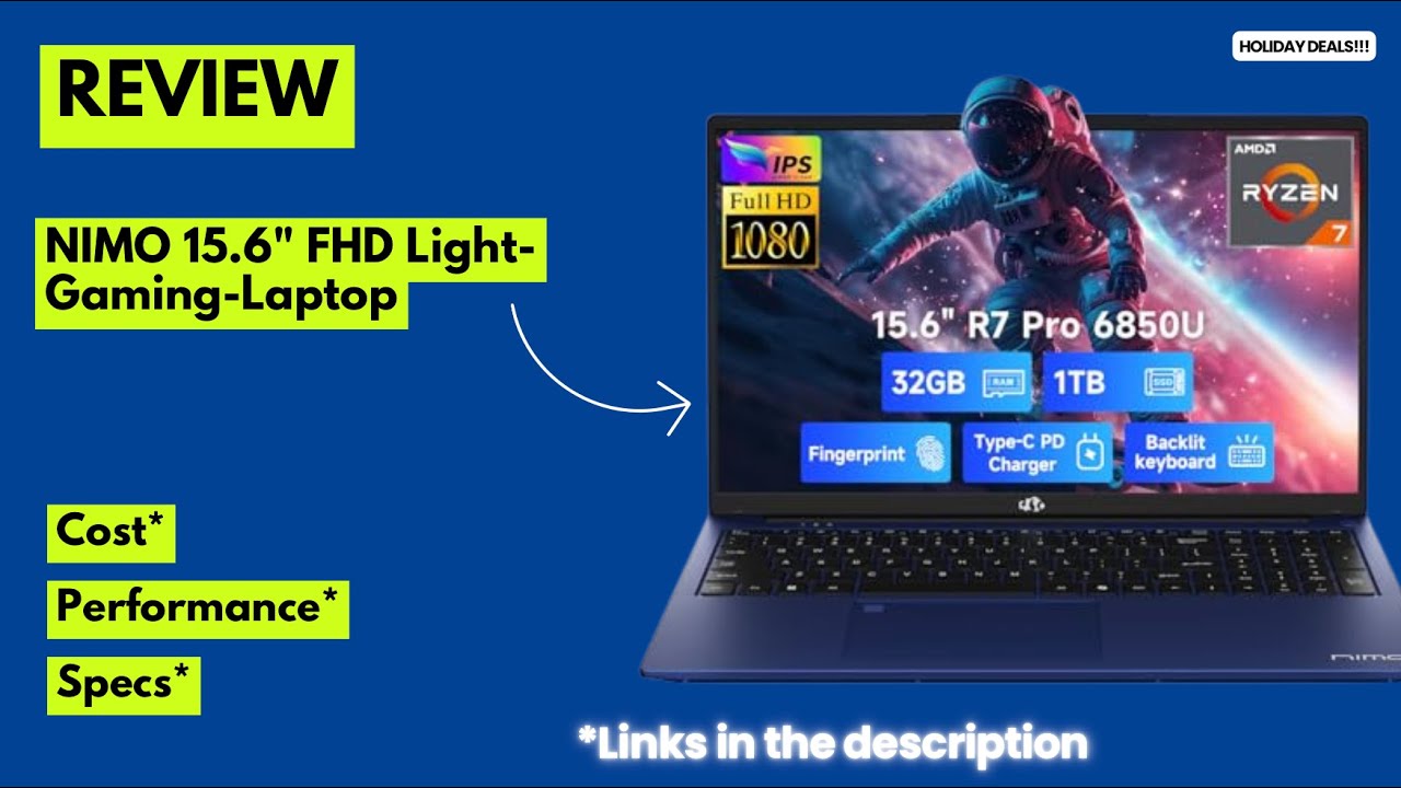 NIMO Ryzen 7 PRO 6850U Laptop Review 🔥 32GB RAM, Radeon 680M | Best Light-Gaming Laptop?