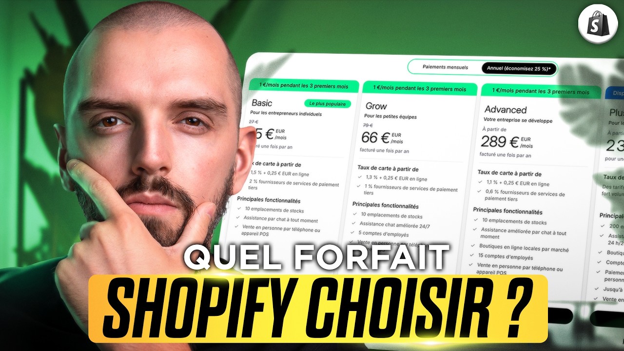 Quel forfait Shopify choisir en 2025 ? (Starter, Basic, Grow..?)
