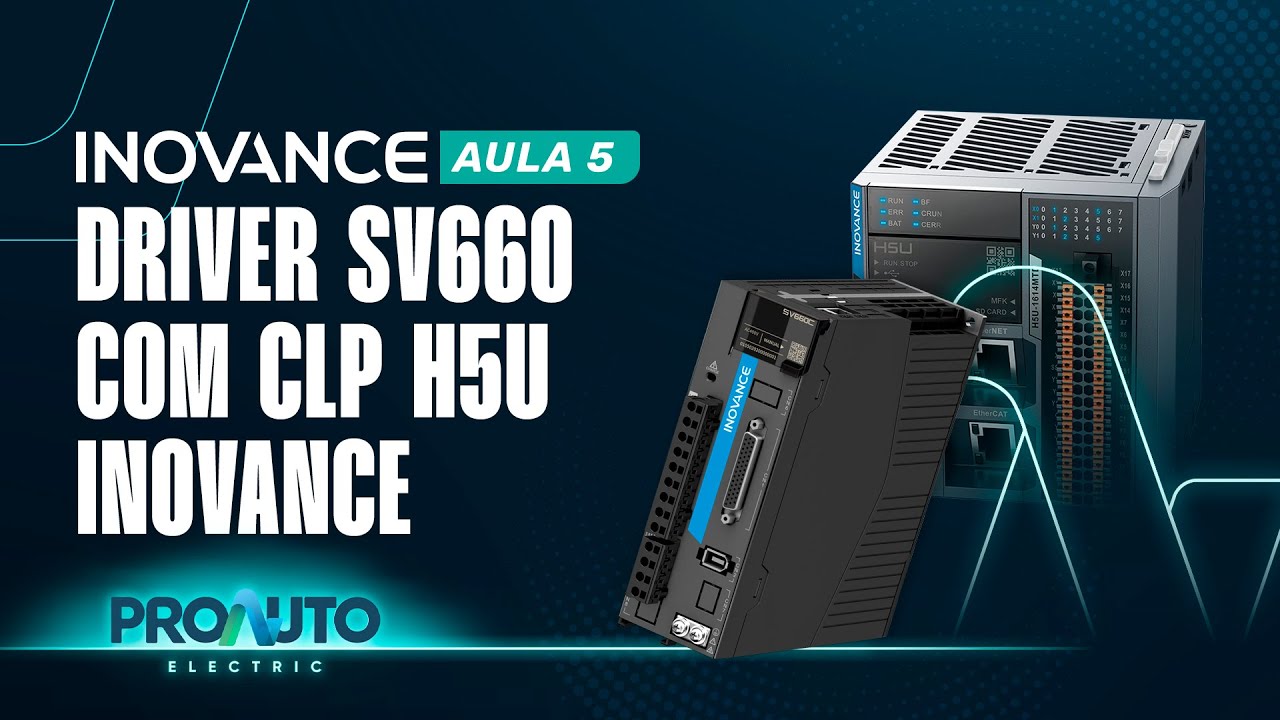 Aula 5 Inovance | Controle do Servo Driver SV660 com CLP H5U– AutoShop