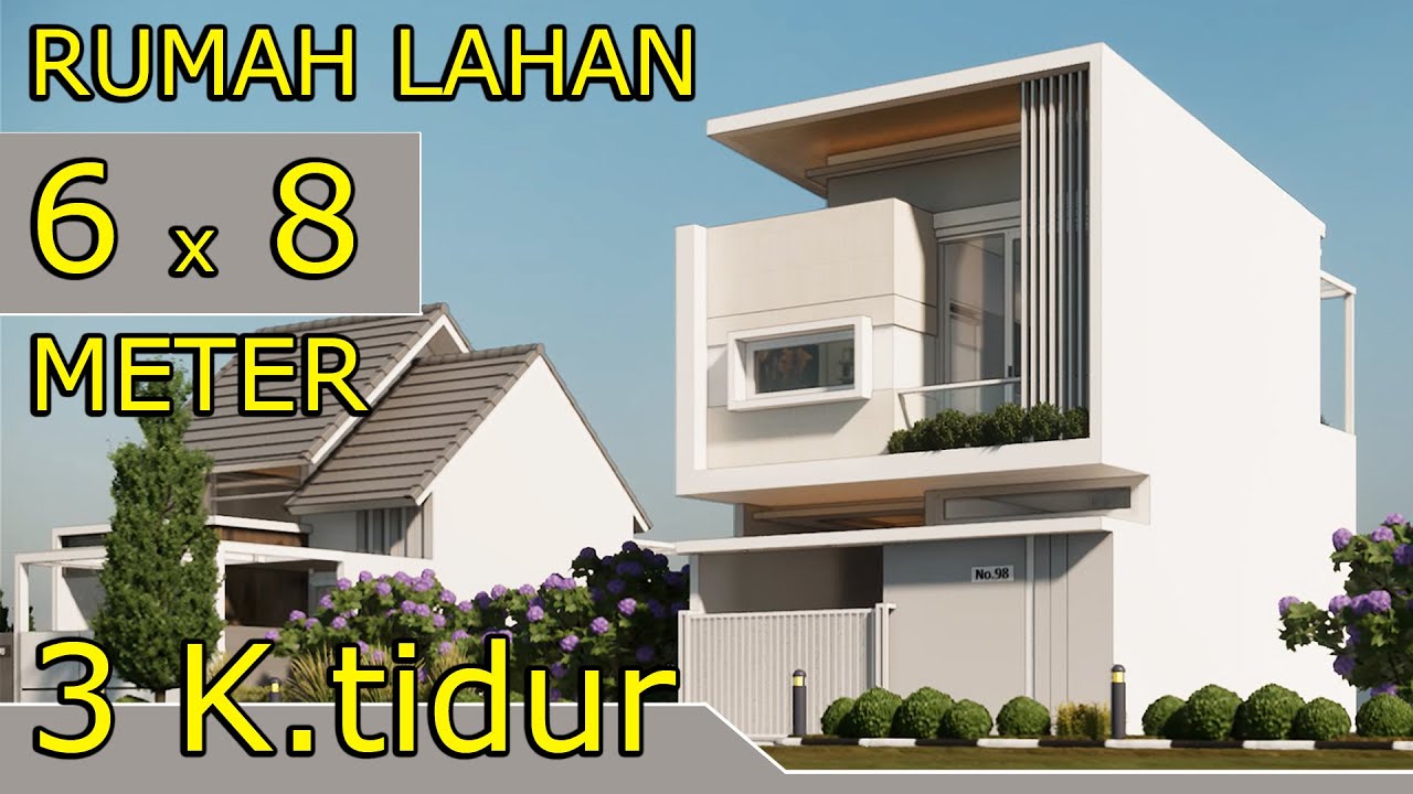 Gk perlu khawatir lahan kecil,rumah 6x8 m ini punya 3 kamar tidur dan nyaman