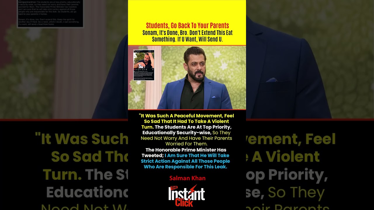🔥 Salman Khan Reacts to NEET Paper Leak & Appeals to Sonam Wangchuk! 😳 #trending #viral