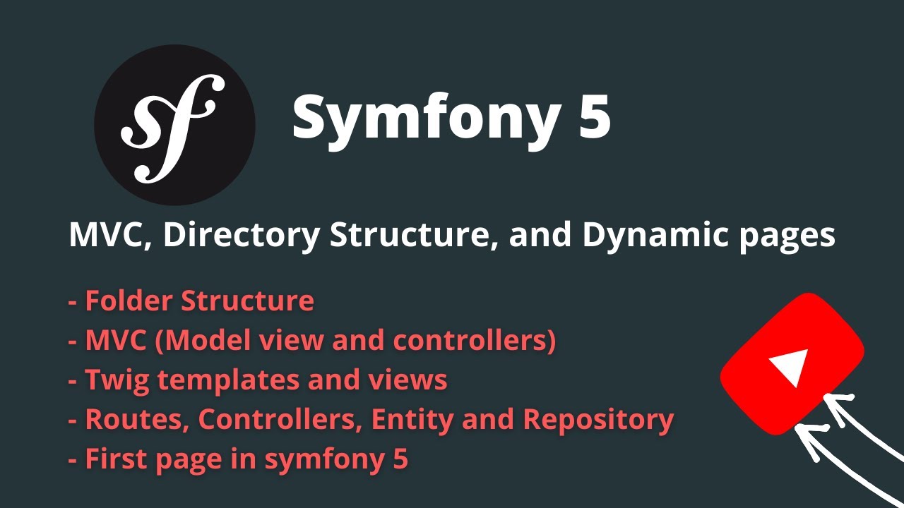 Symfony 5 MVC, directory structure,dynamic pages| First page in Symfony 5| Entity, Controllers, Twig