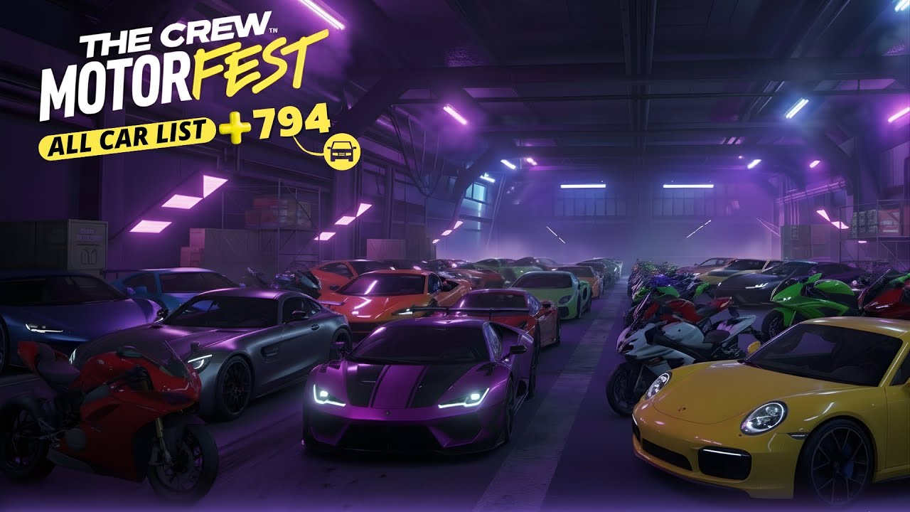 The Crew Motorfest 2025 Full Car List | Every Vehicle in the Game