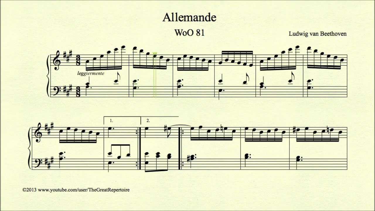 Beethoven, Allemande, WoO 81