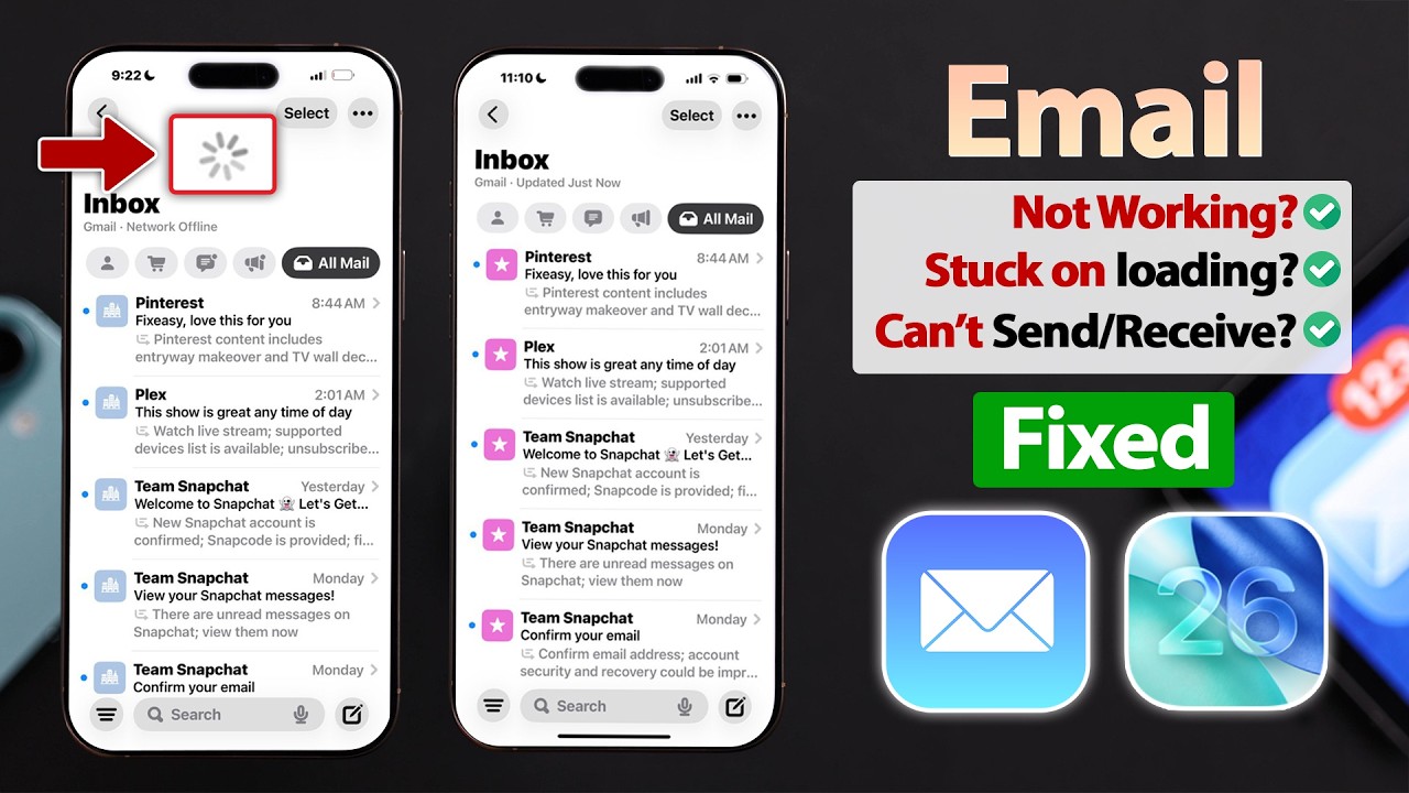 iOS 26: как исправить неработающую электронную почту на iPhone!