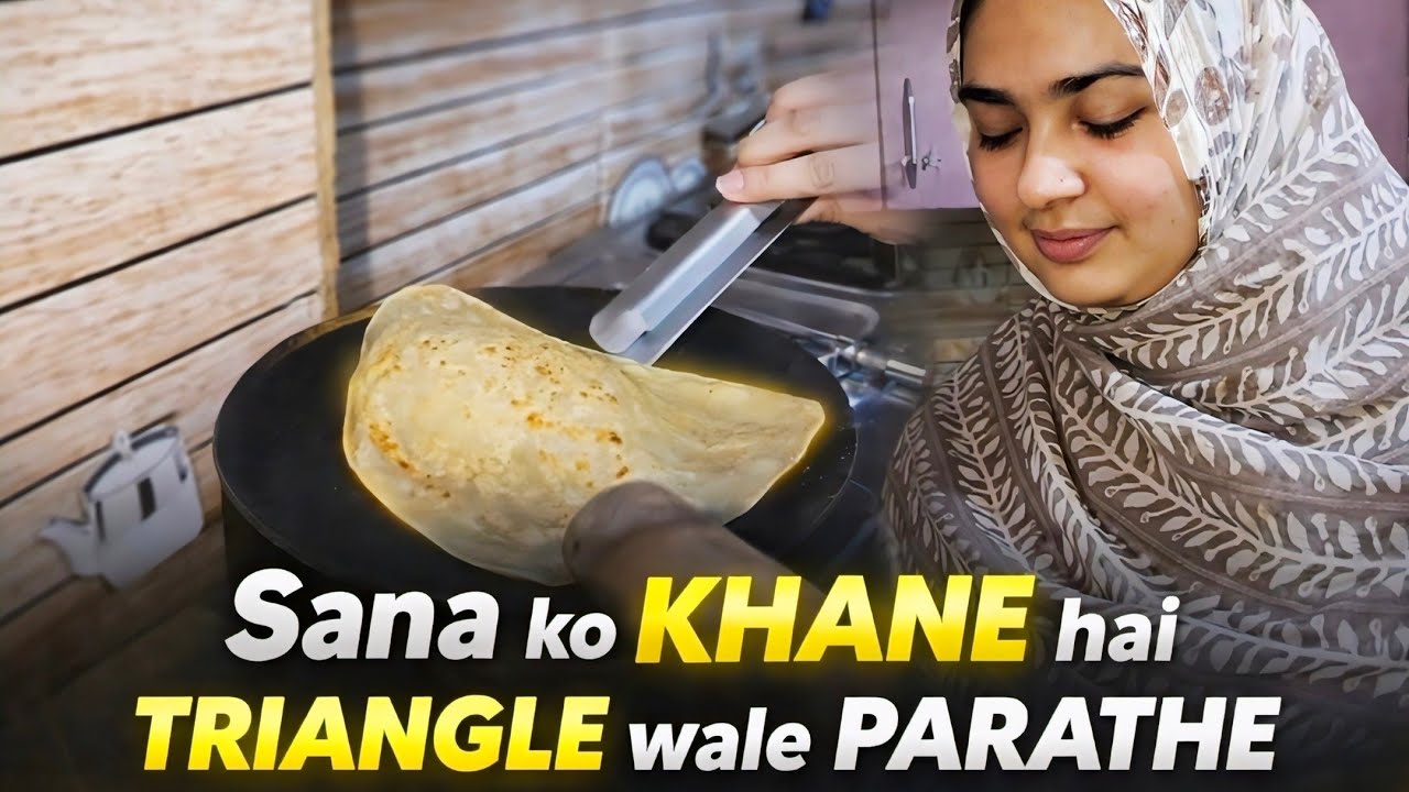 Sana or meri funny baatein 🤣or sath me triangle paratha 🤌(@TheSanSabVibes ) #vlogs #dailyvlog 