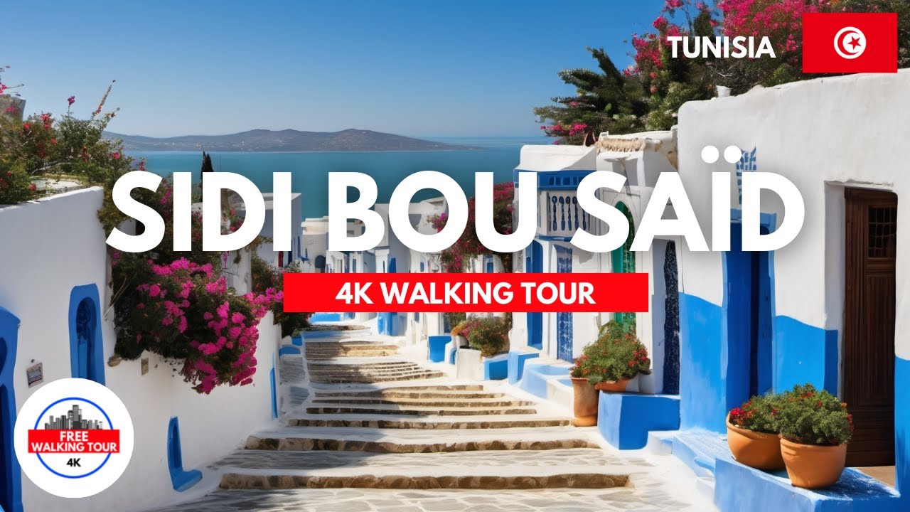 The SANTORINI of North Africa - Sidi Bou Saïd Walking Tour 4K/60FPS | 2024