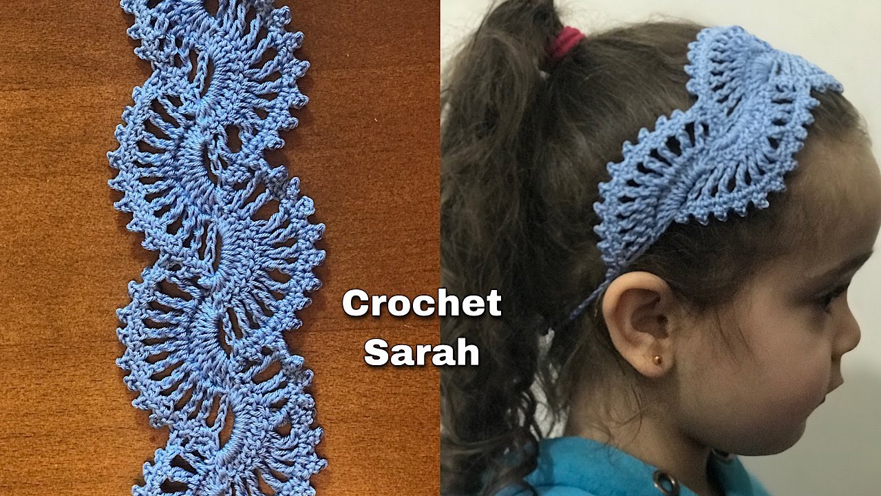 كروشية بندانة الموجات | crochet wavey headband | Crochet Sarah