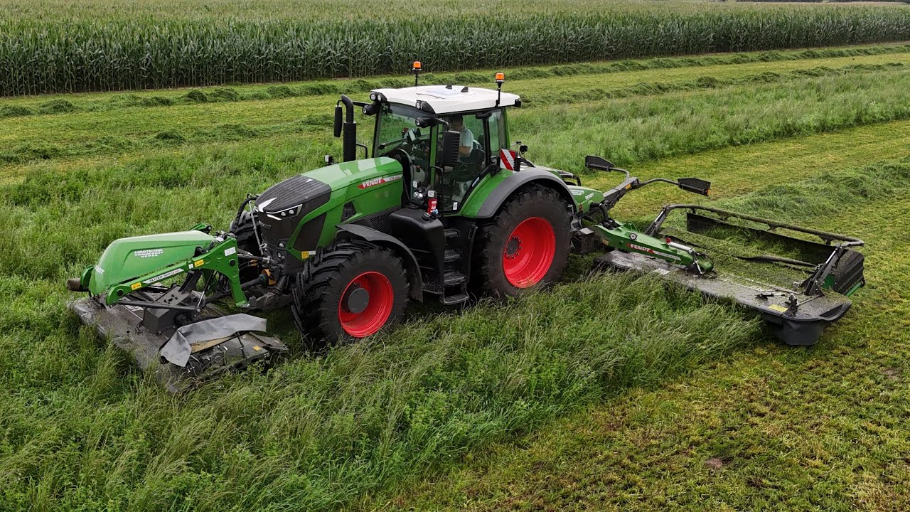 Testy kosiarek Fendt’a ze zrzutem pokosu oraz Fendt’a 930 | Kładziemy 3 pokos 🍀 [Vlog#31 2025]