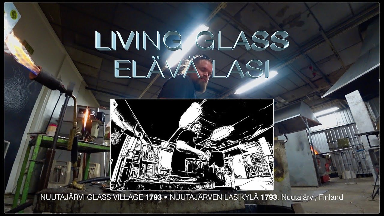 Glassblowing / Nuutaj&auml;rvi Glass Village, Part 3/7 4K &bull; Lasinpuhallusta, osa 3/7