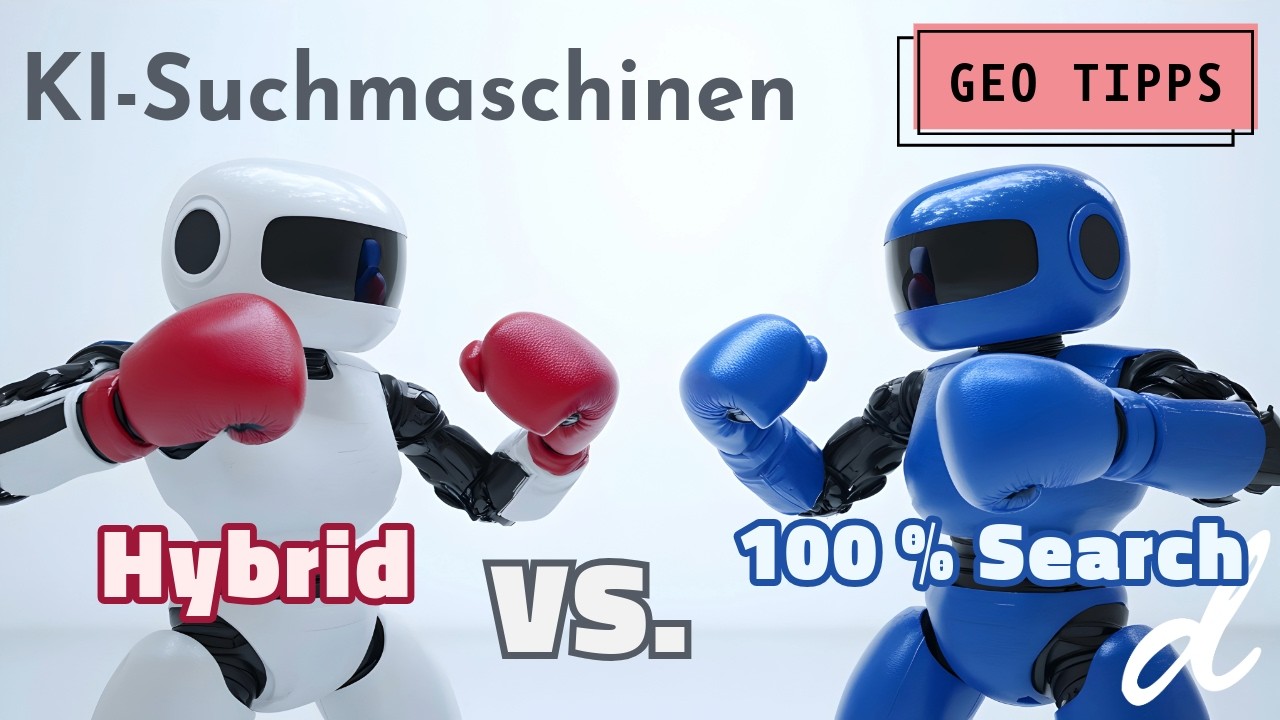 Lerne die zwei Arten von KI-Suchmaschinen kennen: Hybrid vs. 100% Search | GEO | Dani Leitner