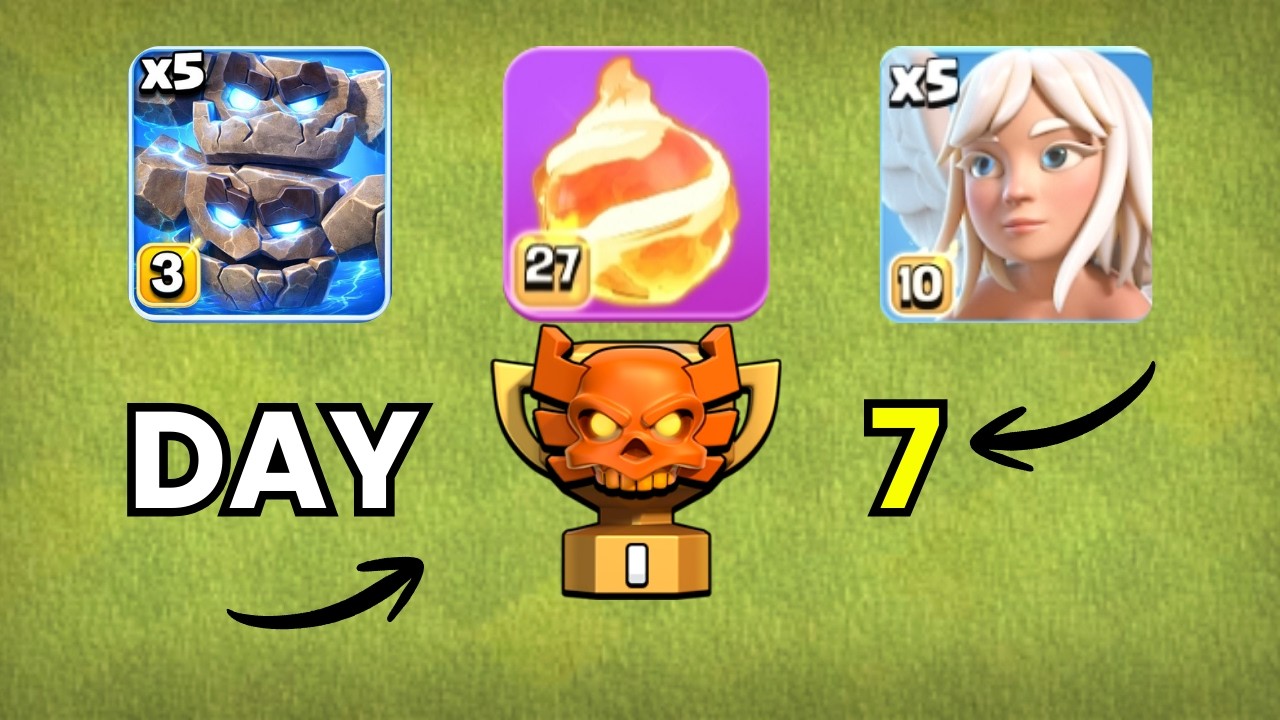 CWL With Golems In Champions League 1 Clash of Clans!!! (DAY 7)