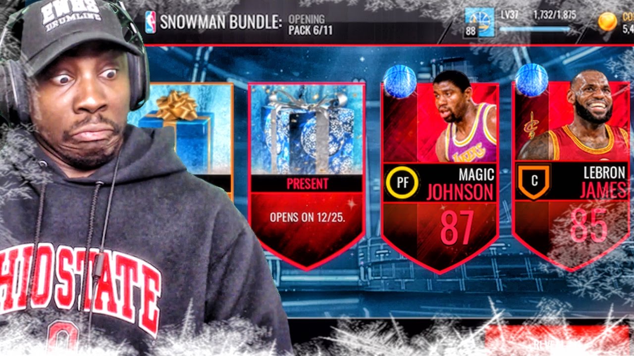 SNOWMAN PACK OPENING & ELITE PLAYER EXCHANGE! NBA Live Mobile 16 Gameplay Ep. 50